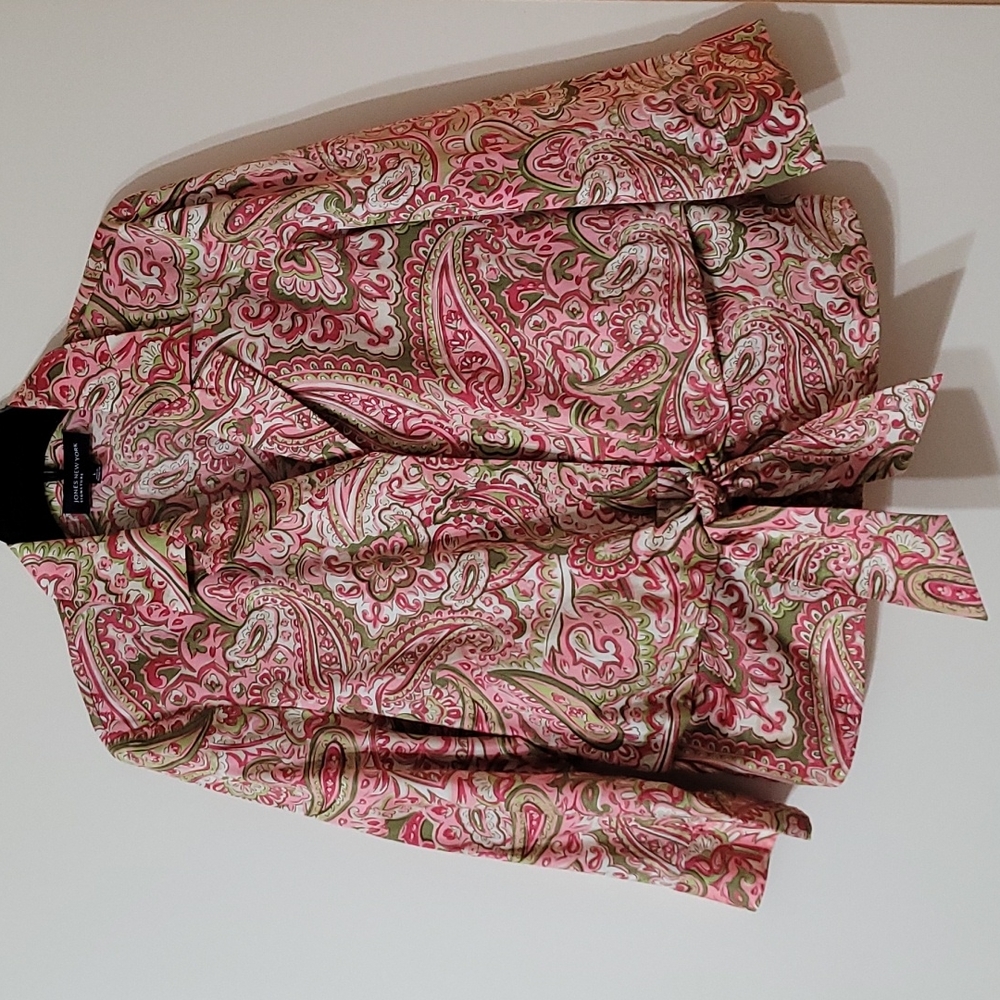 Jones New York Large multi colored light weight jacket